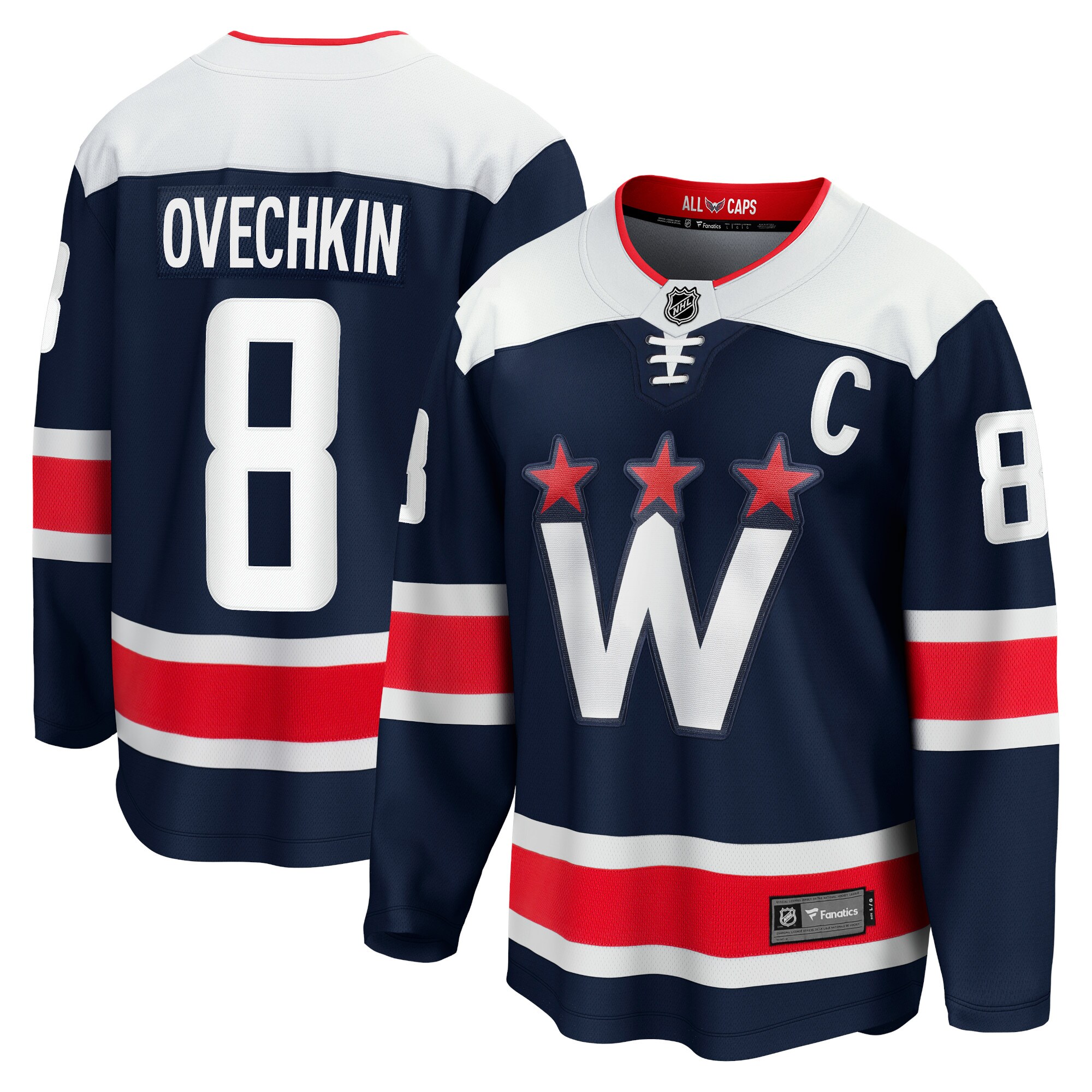 Alexander Ovechkin Washington Capitals Fanatics Alternate Premier Breakaway Player Jersey – Navy