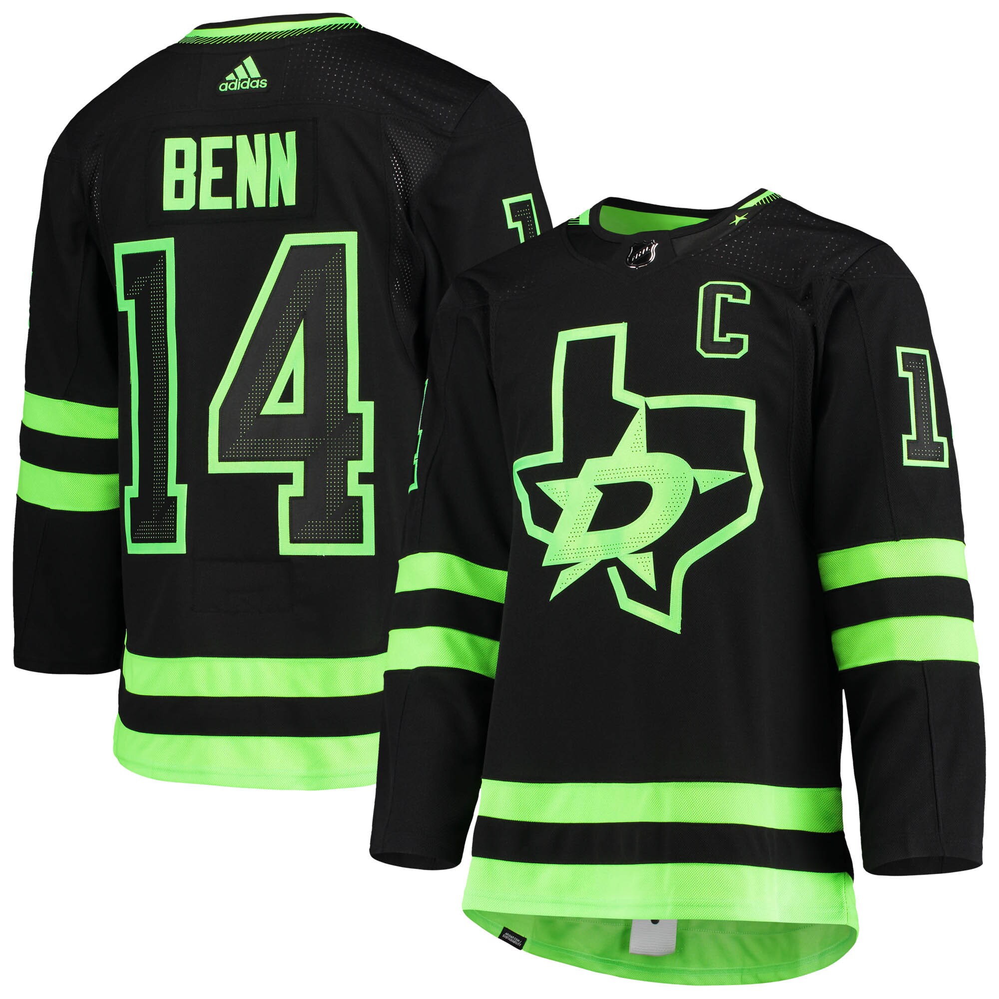 Jamie Benn Dallas Stars adidas Alternate Primegreen Authentic Player Jersey – Black