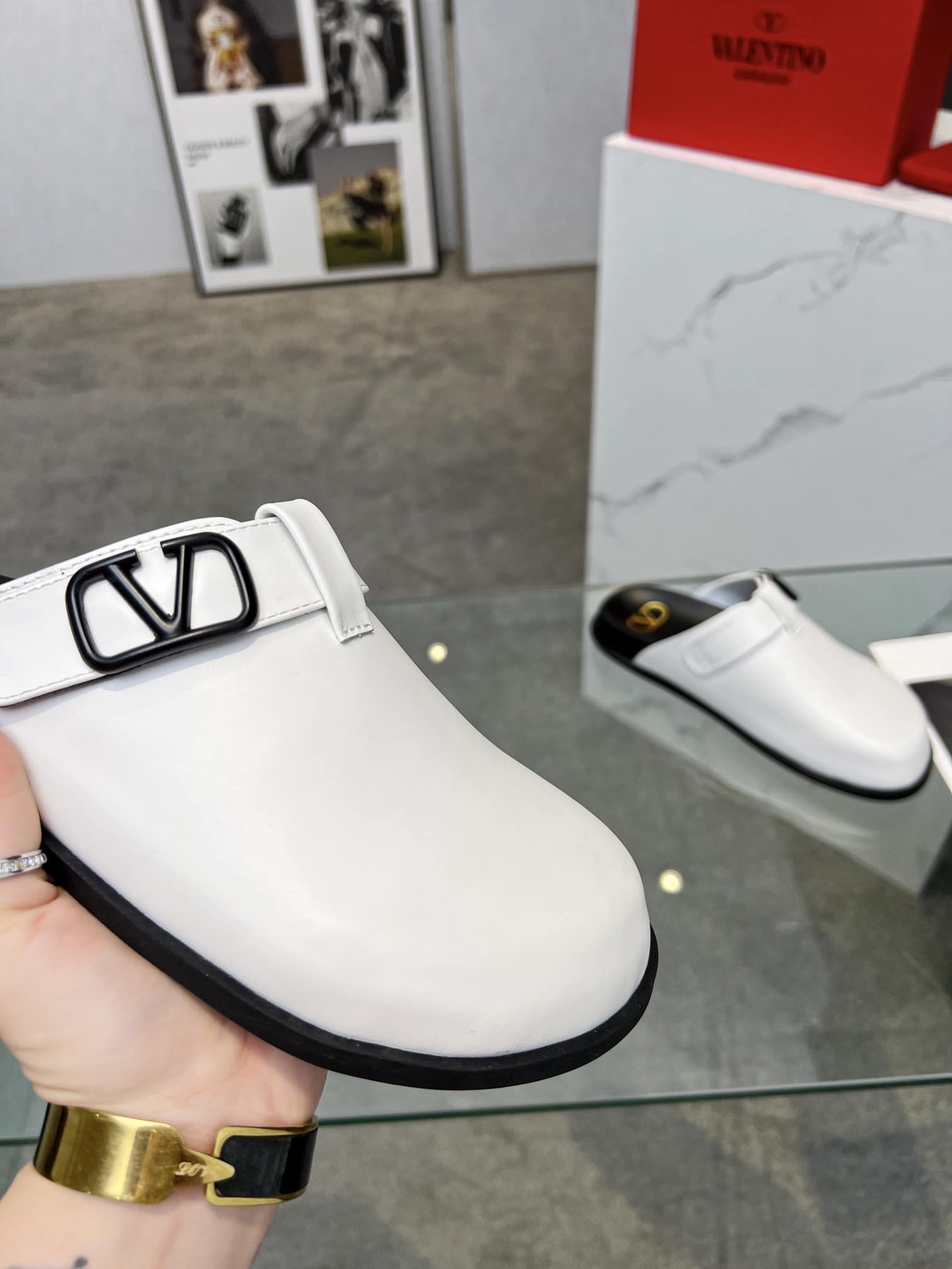 Valentino Garavani VLogo Clog White