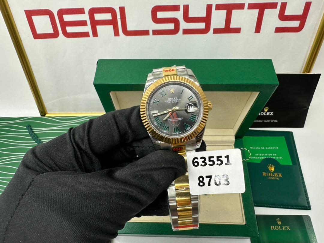 Rolex Datejust II 41mm Grey Dial 116333 “Wimbledon” Oyster