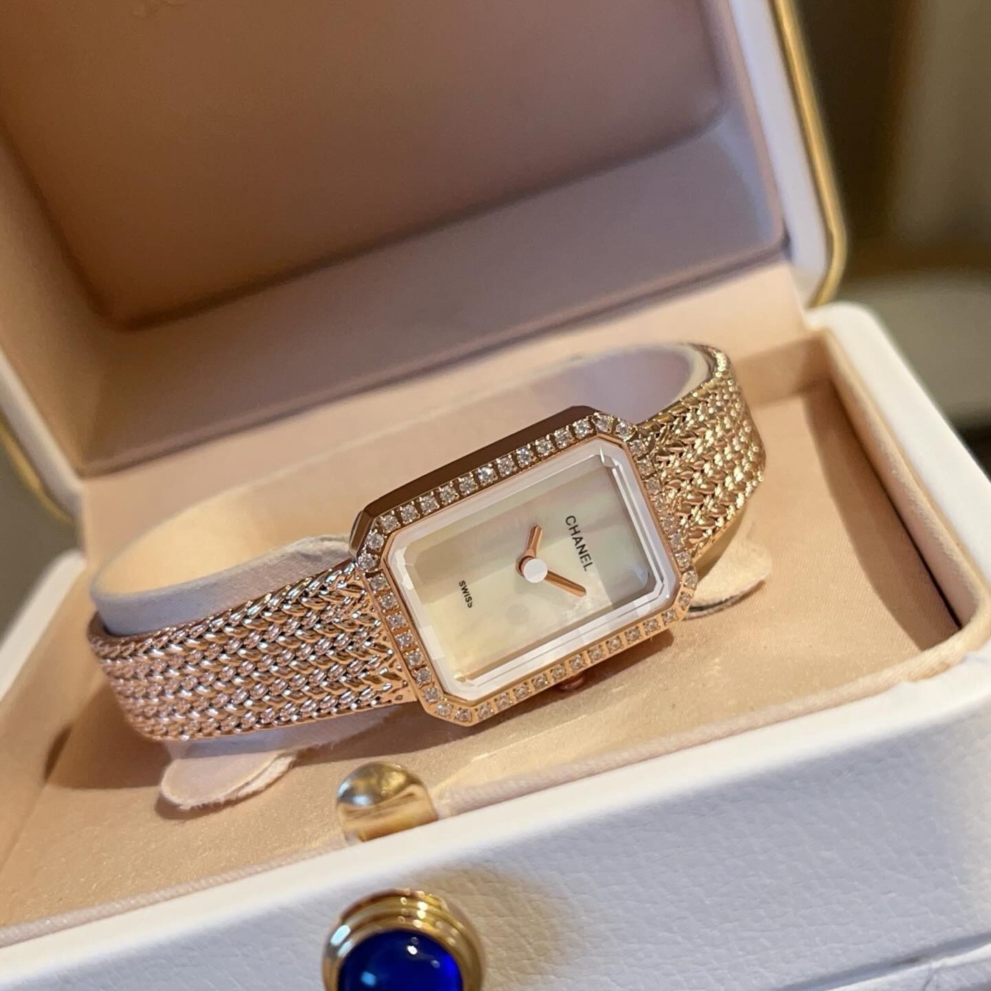 Chanel Première Diamond Mesh Watch White Dial