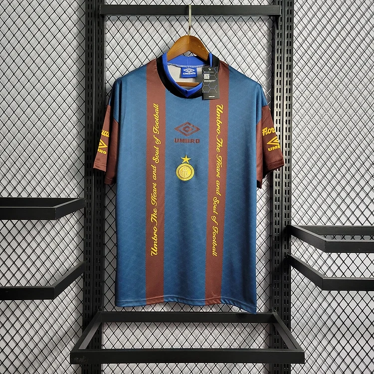 Retro Inter Milan 1994-95 Training Red Blue Football jersey retro