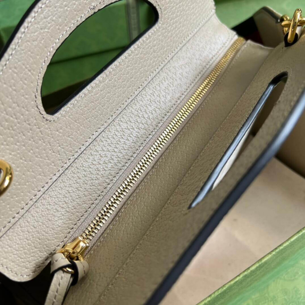 Gucci Ophidia Small Tote With Web White