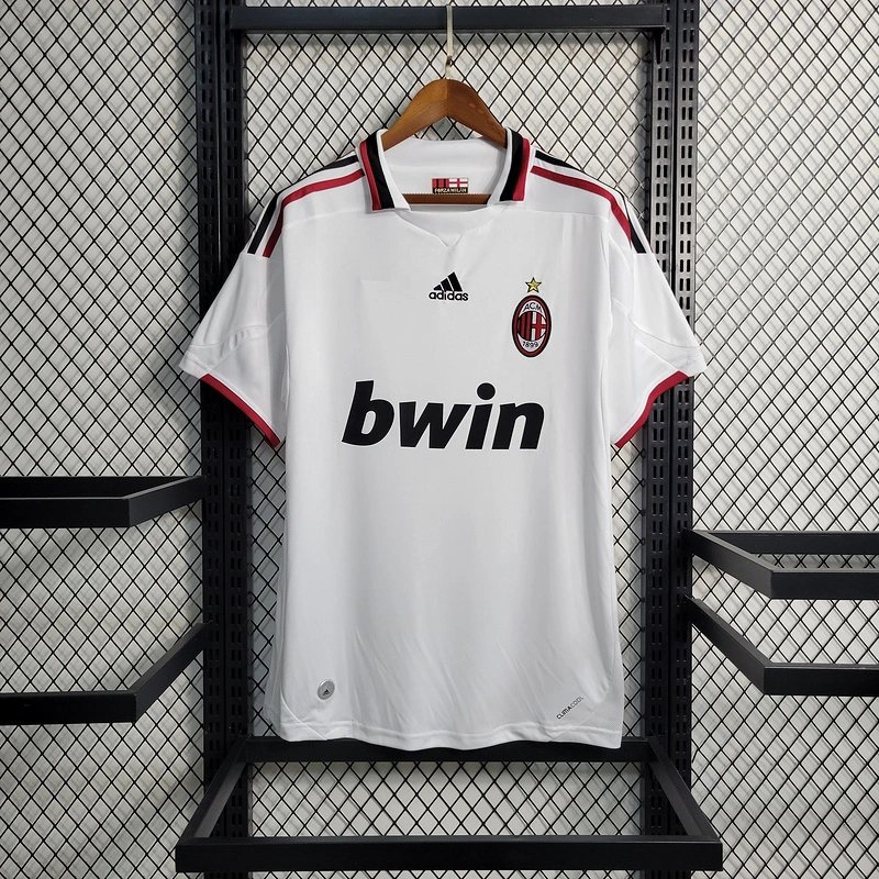 Retro 2009-10 AC Milan away ZAMBROTTA KAKA MALDINI RONALDINHO BECKHAM ELSHAARAWY PIRLO INZAGHI Football jersey retro