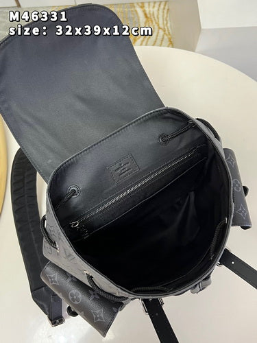 Louis Vuitton Christopher Monogram Eclipse Reverse Black And Grey 45Cm M46331