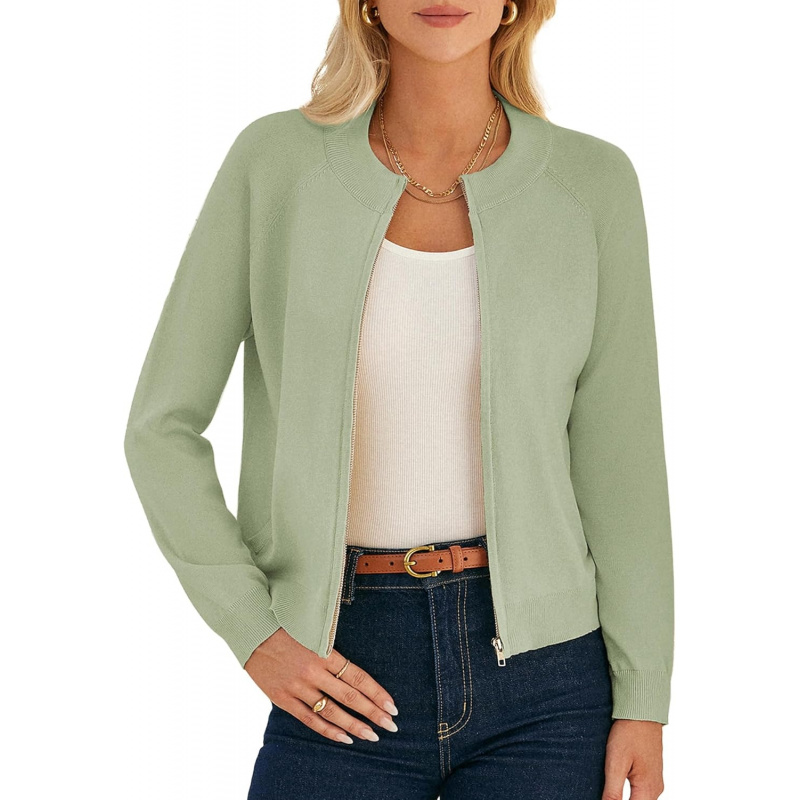 Women's Long Sleeve Zip Up Cardigan Sweaters