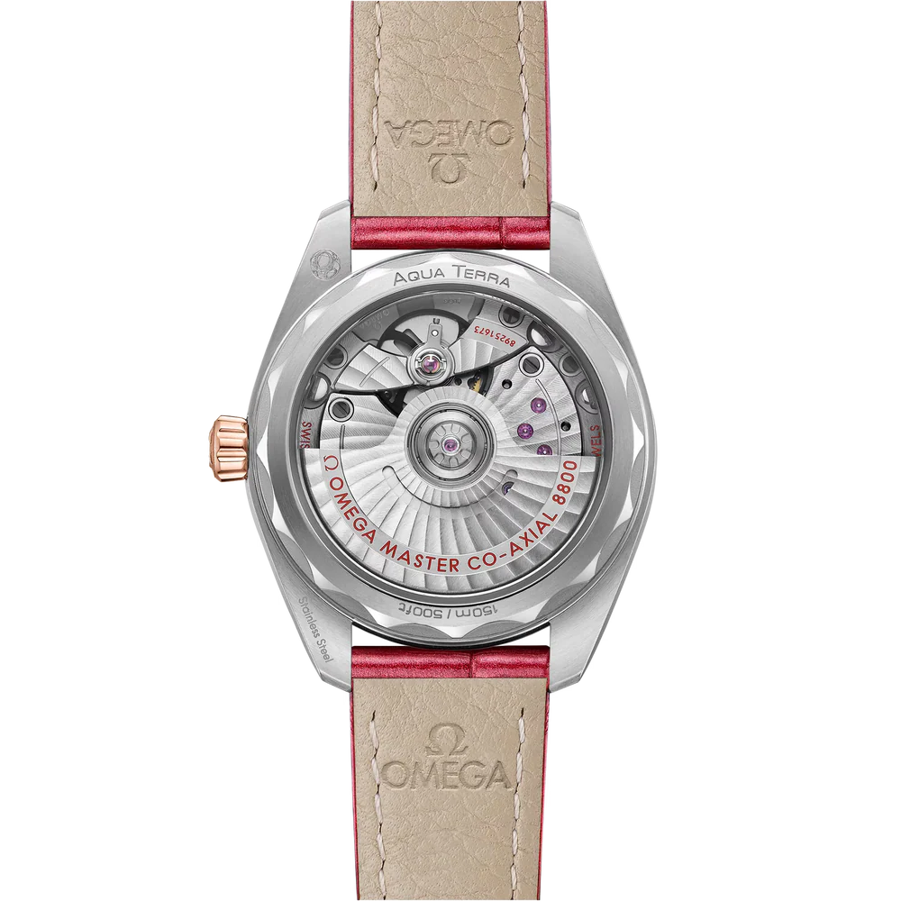 Omega Seamaster Aqua Terra 150M 34 mm Pink Dial Stainless Steel and Sedna™ 18k Rose Gold Strap 220.23.34.20.60.001