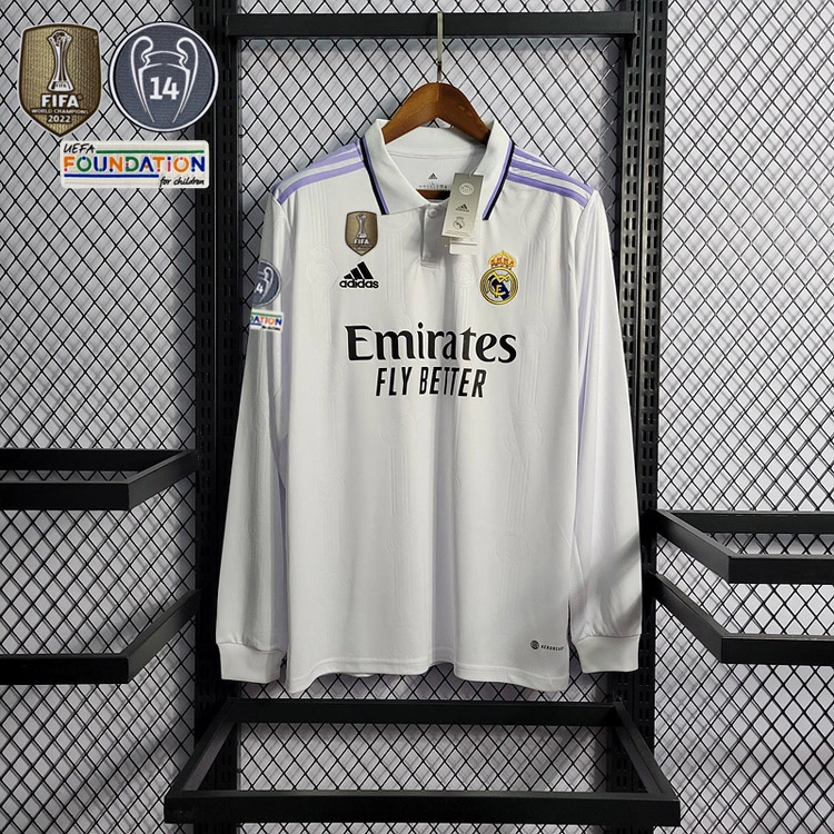 2022-23 Long Sleeve Real Madrid Home Benzema vini jr. KROOS MODRIC Football jersey