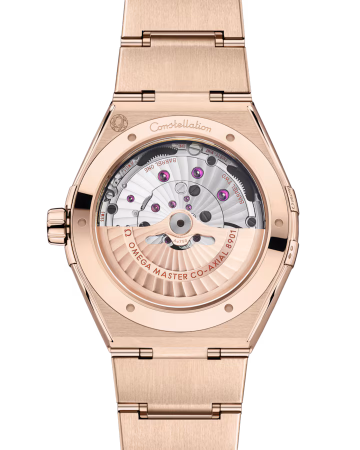 Omega Constellation 41mm Pink Dial 18k Rose Gold Bracelet 131.50.41.21.99.002