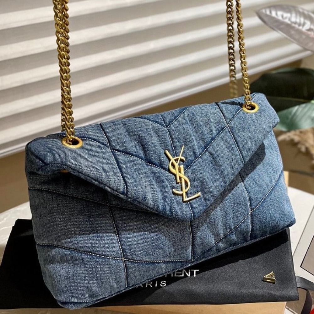 Saint Laurent Puffer Toy Denim Blue 28Cm 7593372PT674575