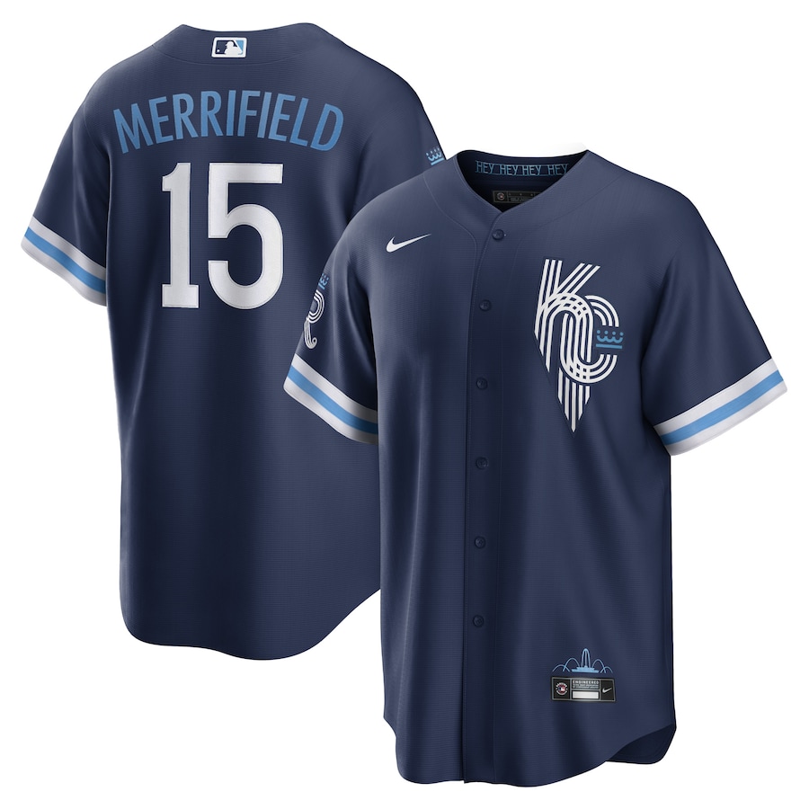 Whit Merrifield Kansas City Royals City Connect Player Jersey Navy