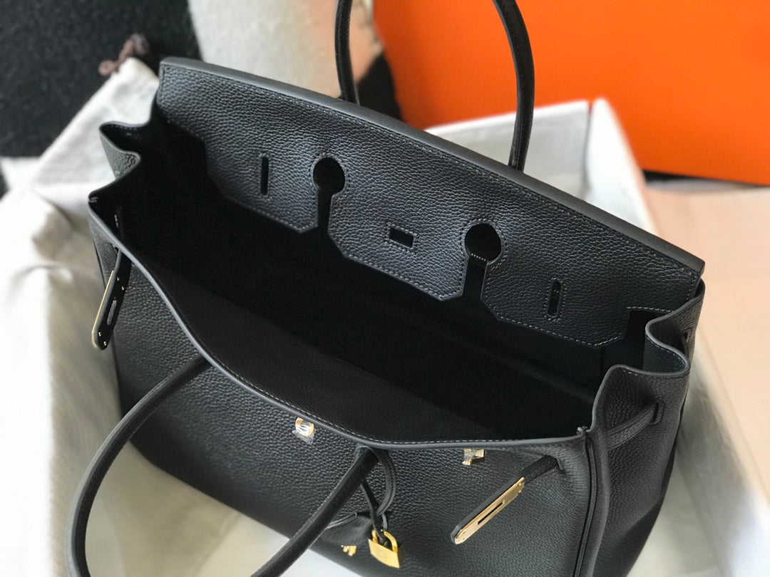 Hermes Birkin 35Cm Bag Black Togo Gold Hardware