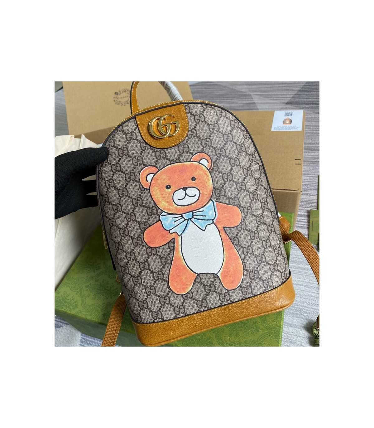 KAI x Gucci Teddy Bear Print Backpack