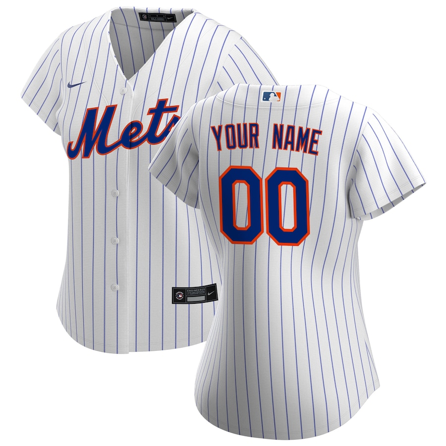 New York Mets Women's Home Custom Jersey White
