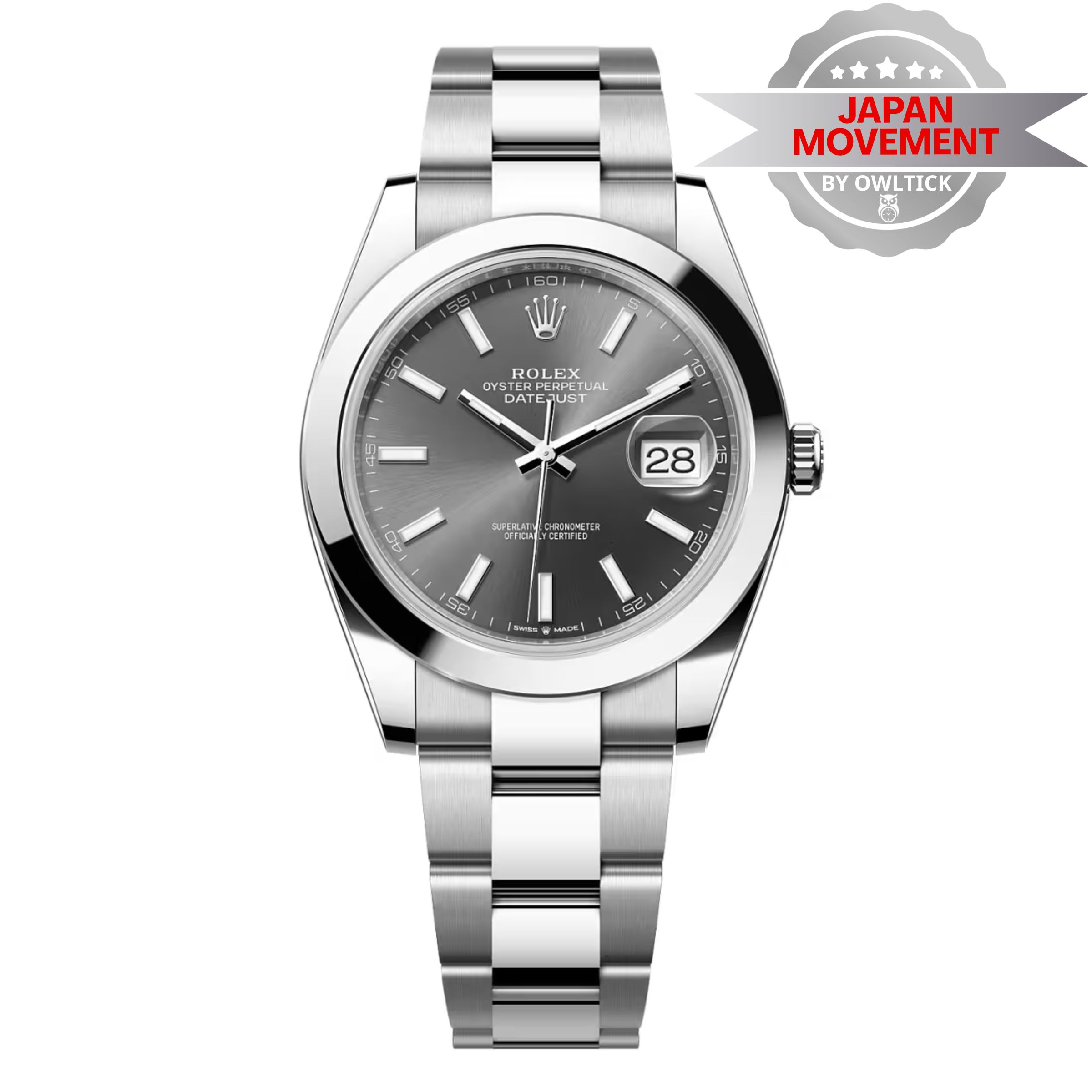 [Superclone] Rolex Datejust 41mm Bright Black Dial Oyster 126300