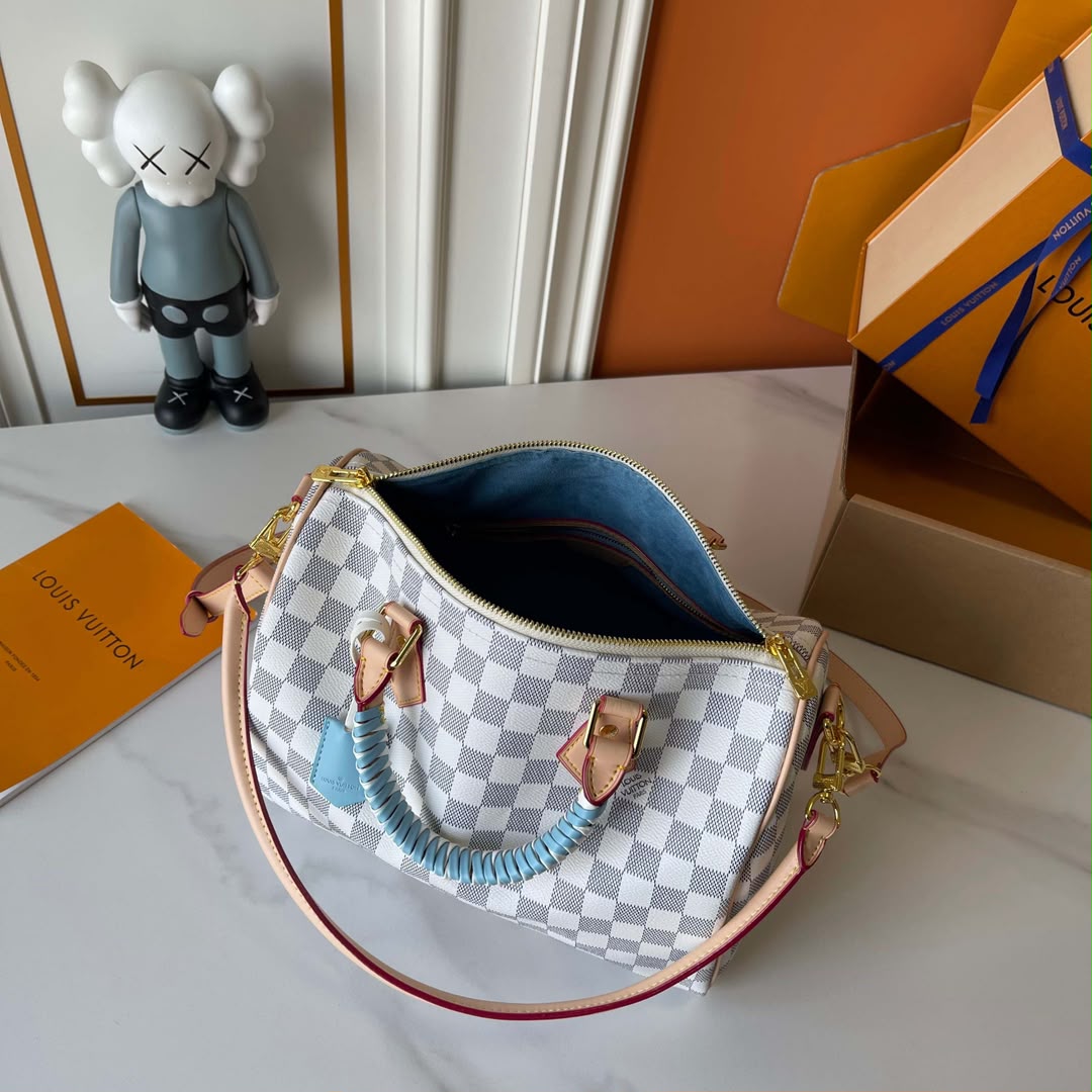 Louis Vuitton Speedy 30 Soft Damier Azur Canvas N40908