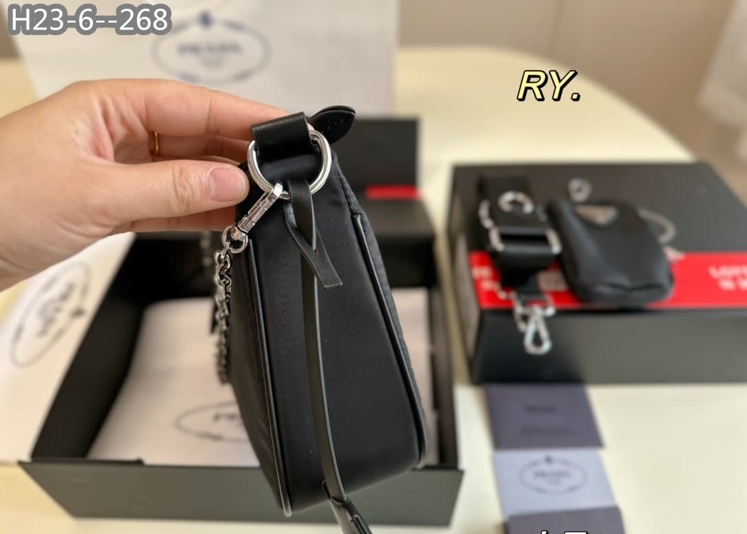 Prada Re Edition 2005 Re Nylon Bag Black 26Cm