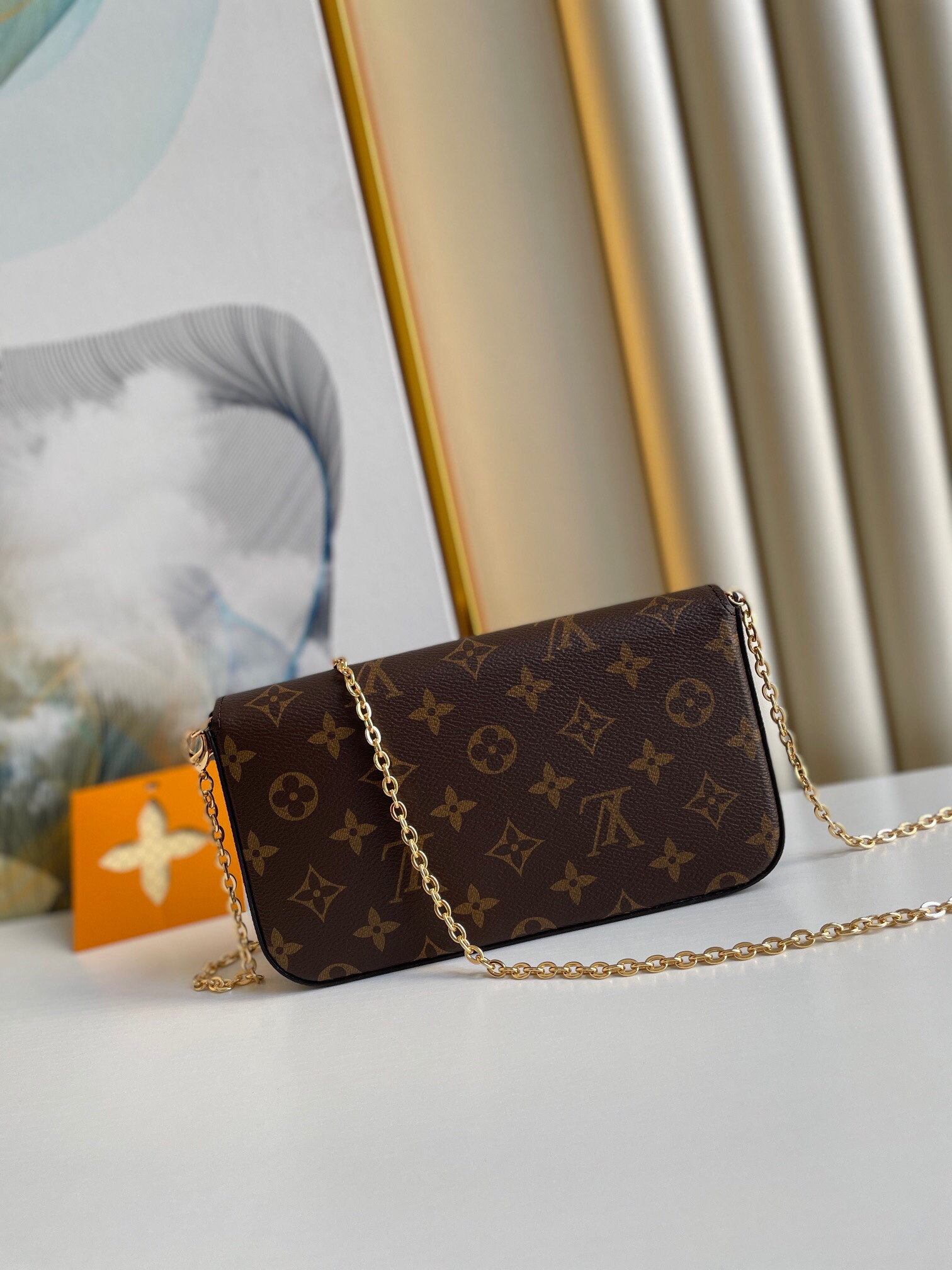 Louis Vuitton Félicie Pochette Lv Monogram Chain Bag Monogram 61276 21cm/8.3in