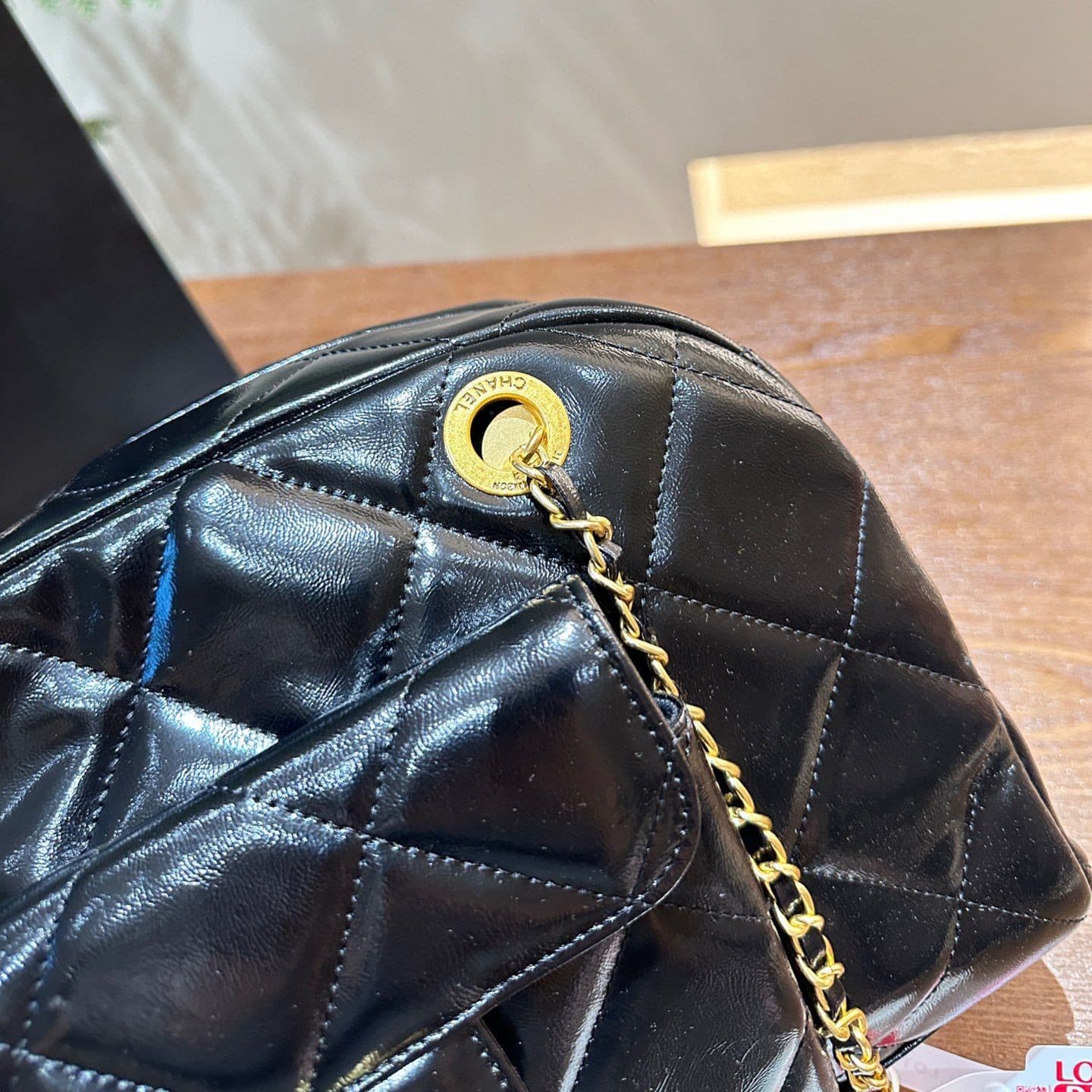 Chanel Maxi Bowling Shoulder Bag With Chain In Black 28Cm