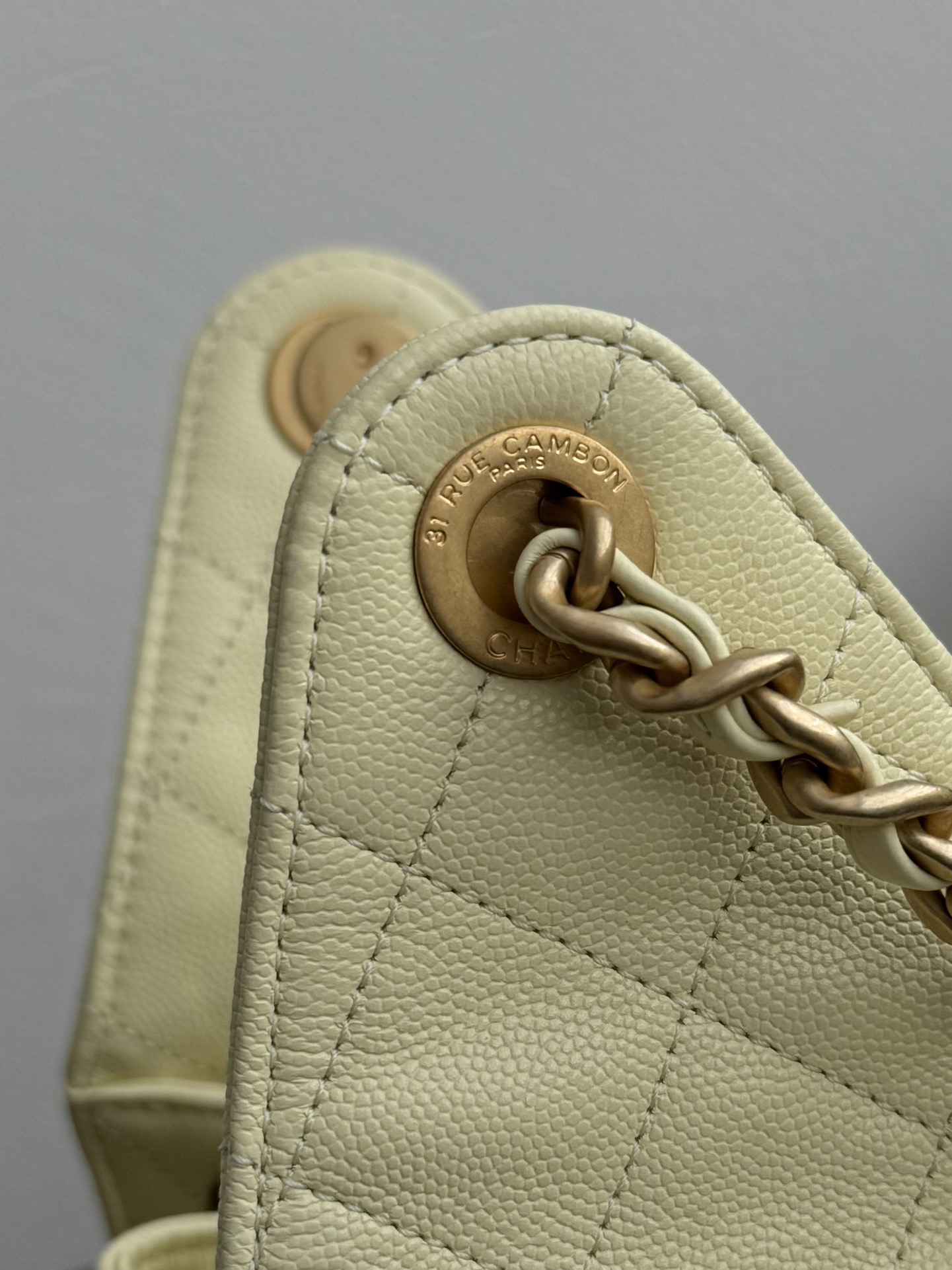 Chanel Spring-Summer 2025 Handbag Grained Calfskin & Gold-Tone Metal Yellow 30Cm/ 11.8In