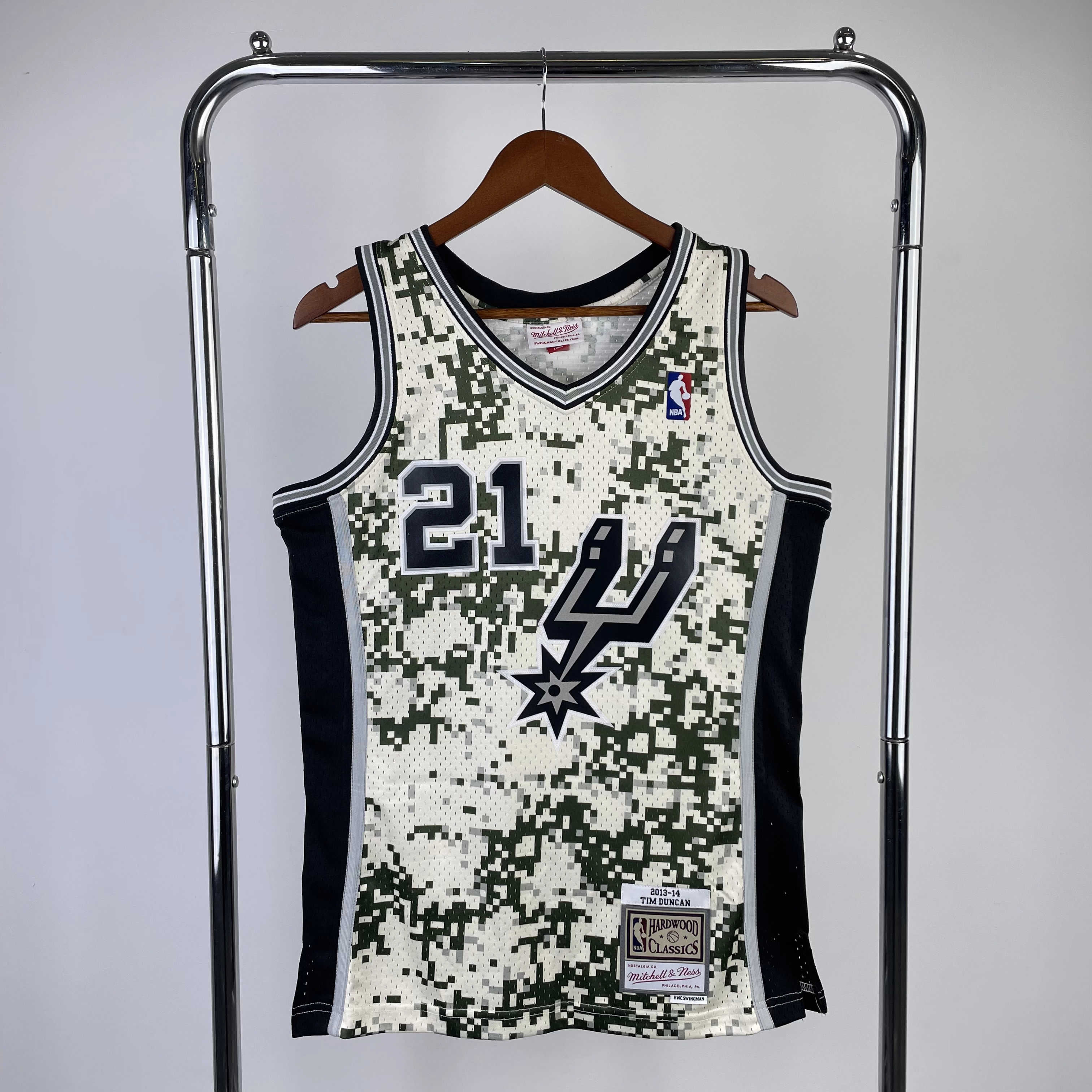 MN Jersey San Antonio Spurs 13-14 Season Camouflage No. 21 Duncan