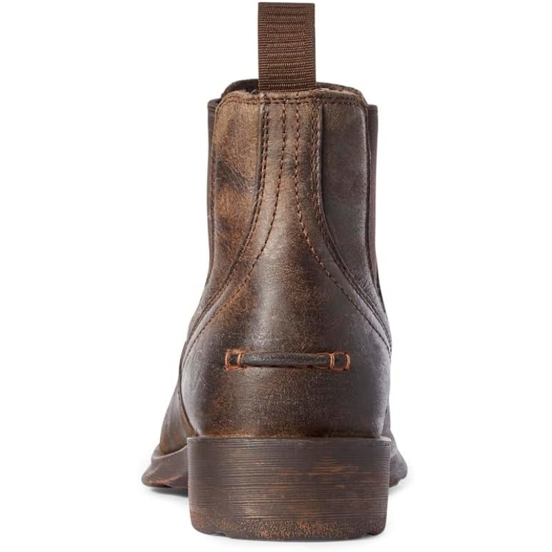 Full-Grain Leather Pull-on design Square toe