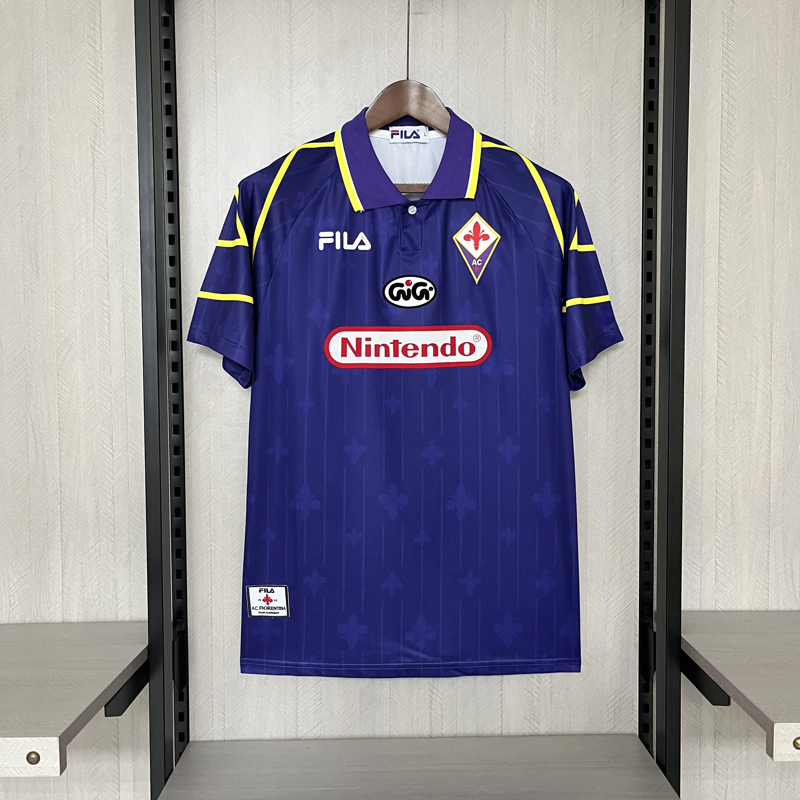 Retro 1997-98 Fiorentina Home Football jersey retro
