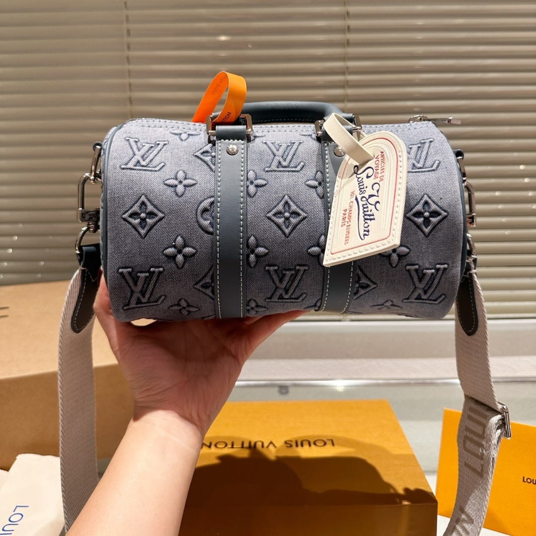Louis Vuitton Keepall Bandoulière 25 Monogram Canvas Washed Denim 24Cm M22762