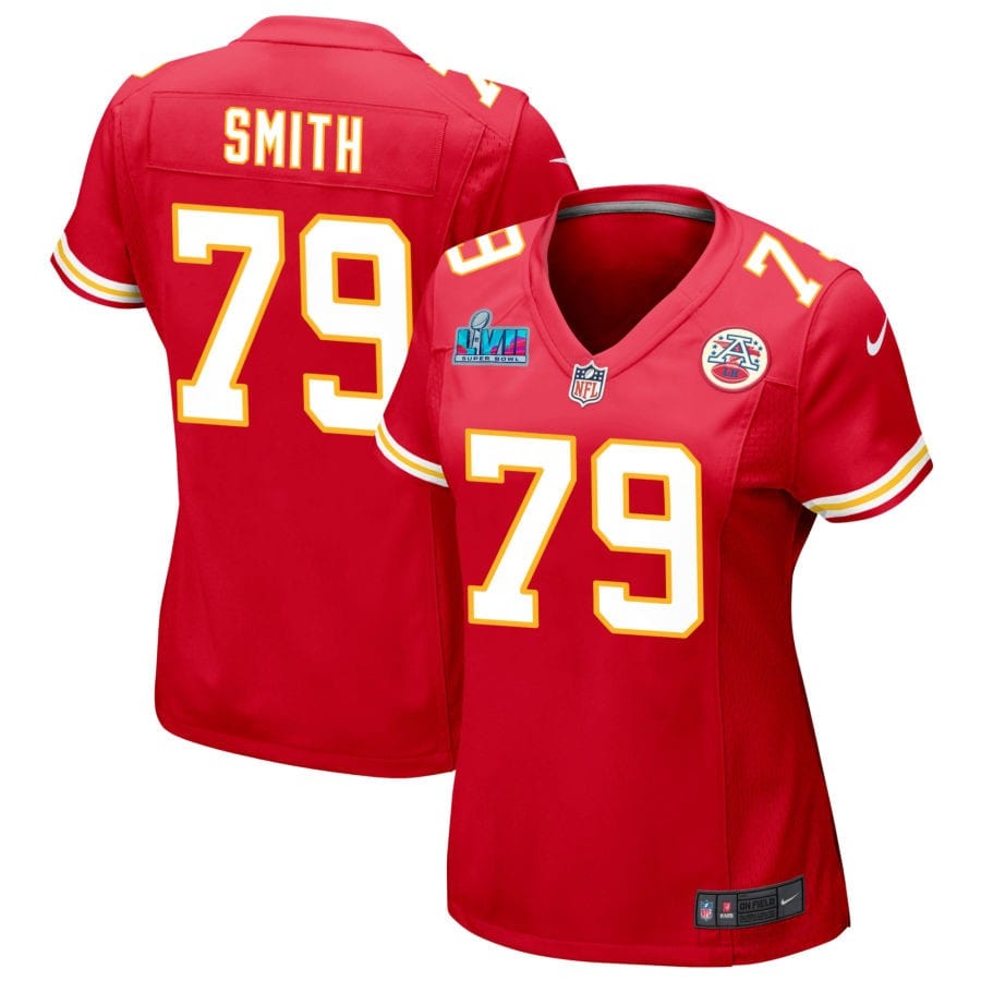 Donovan Smith Kansas City Chiefs  Women's Super Bowl LVII Game Jersey - Red