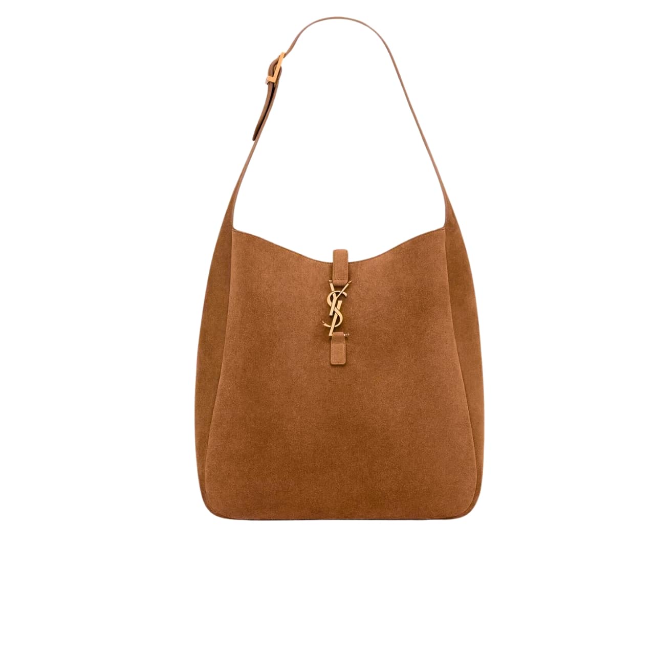 Saint Laurent Le 5 A 7 Supple In Suede Golden Brown 24Cm
