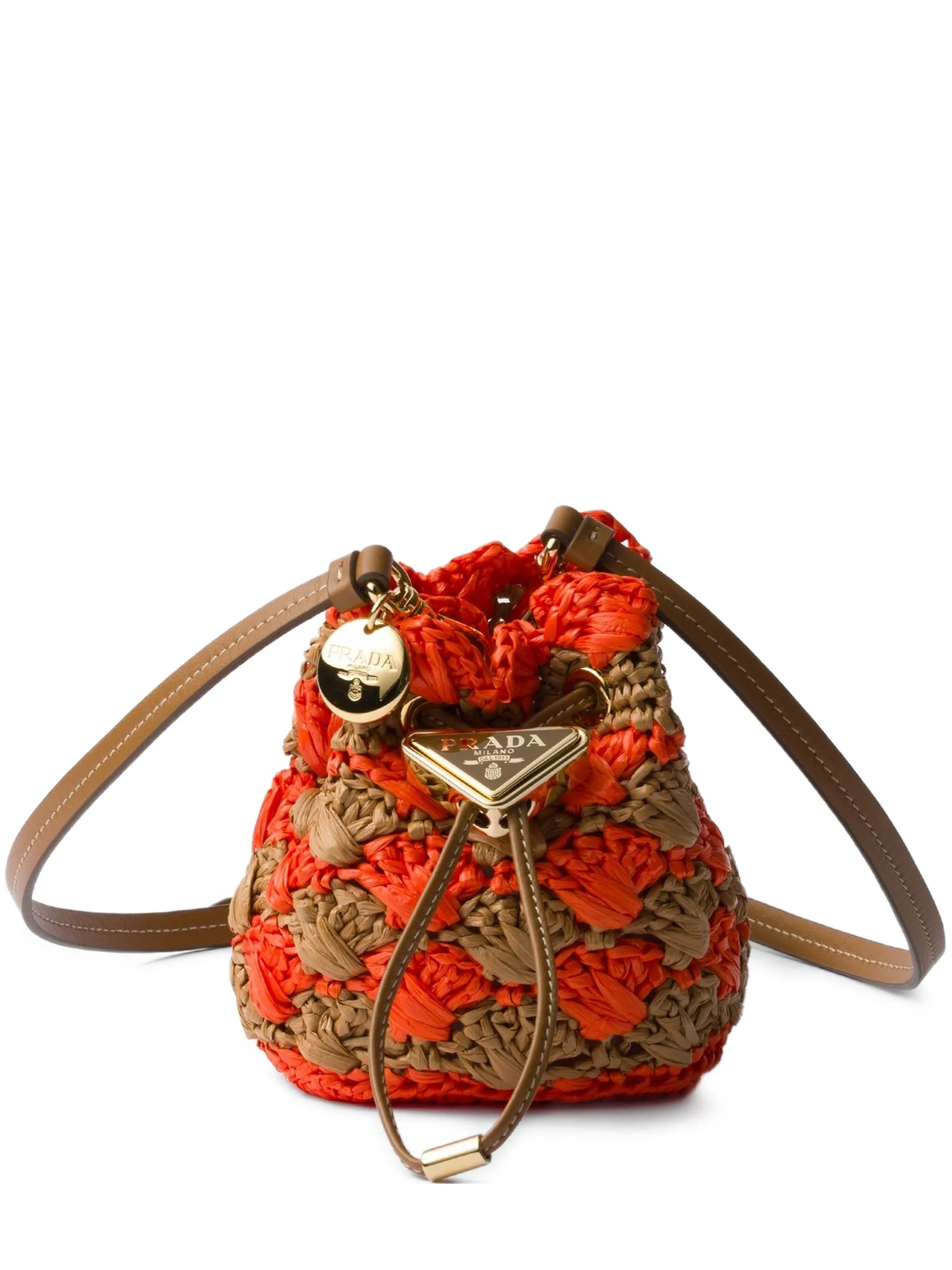 Prada Woven Mini Bucket Bag