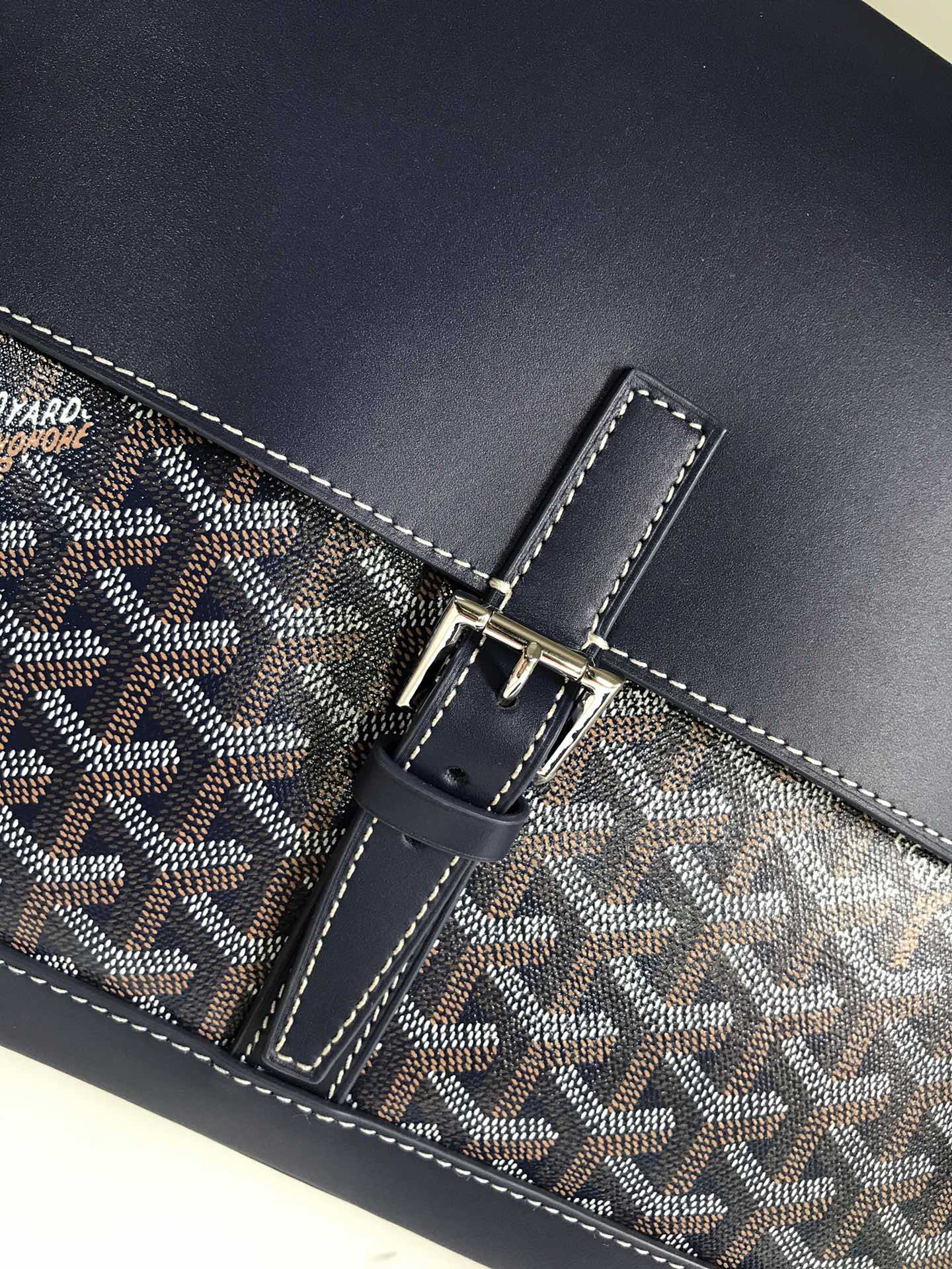 Goyard Citadin Bag 38Cm Navy Blue Canvas
