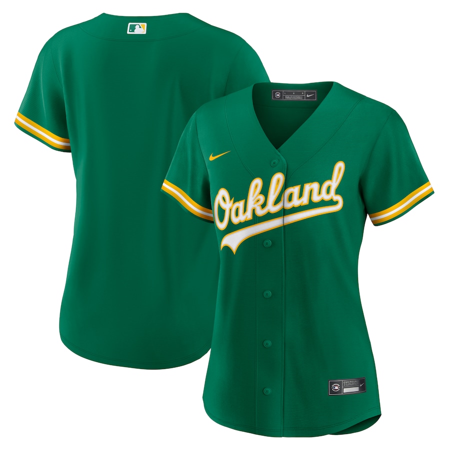 Oakland Athletics Women's Alternate Team Jersey Kelly Green