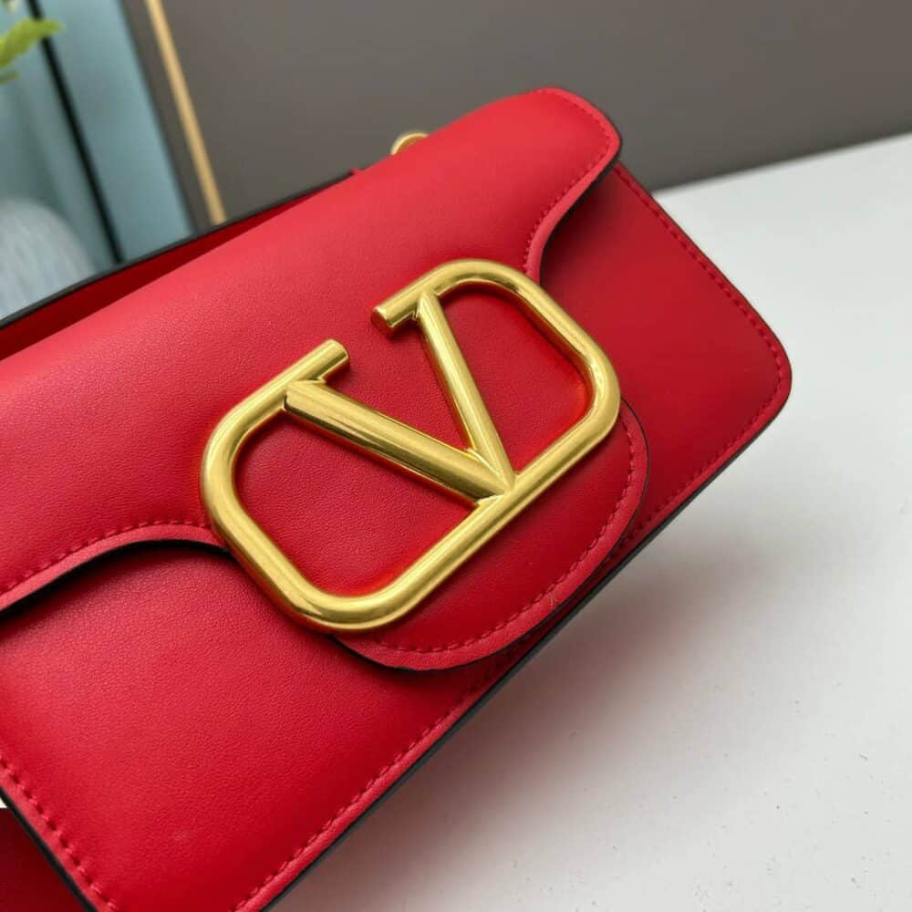 Valentino Locò Small Shoulder Bag In Calfskin Red 1W2B0K53Zxlm24