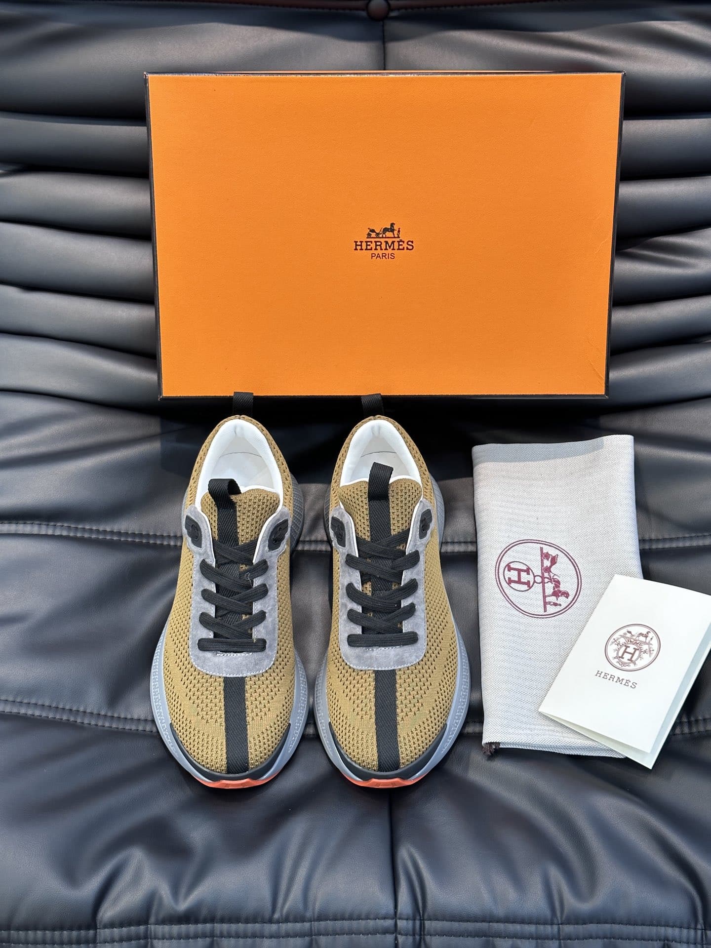 Hermes Heros Sneaker Khaki Gray H232985Zh1R400