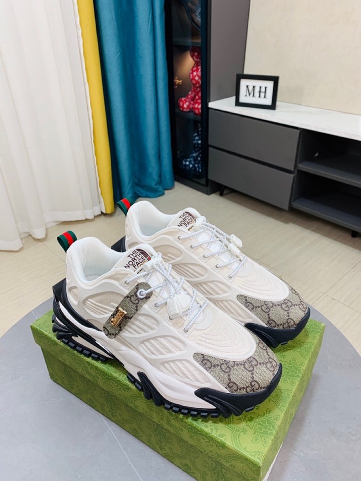 Gucci Gg Men?S Sneaker Rubber Leather White