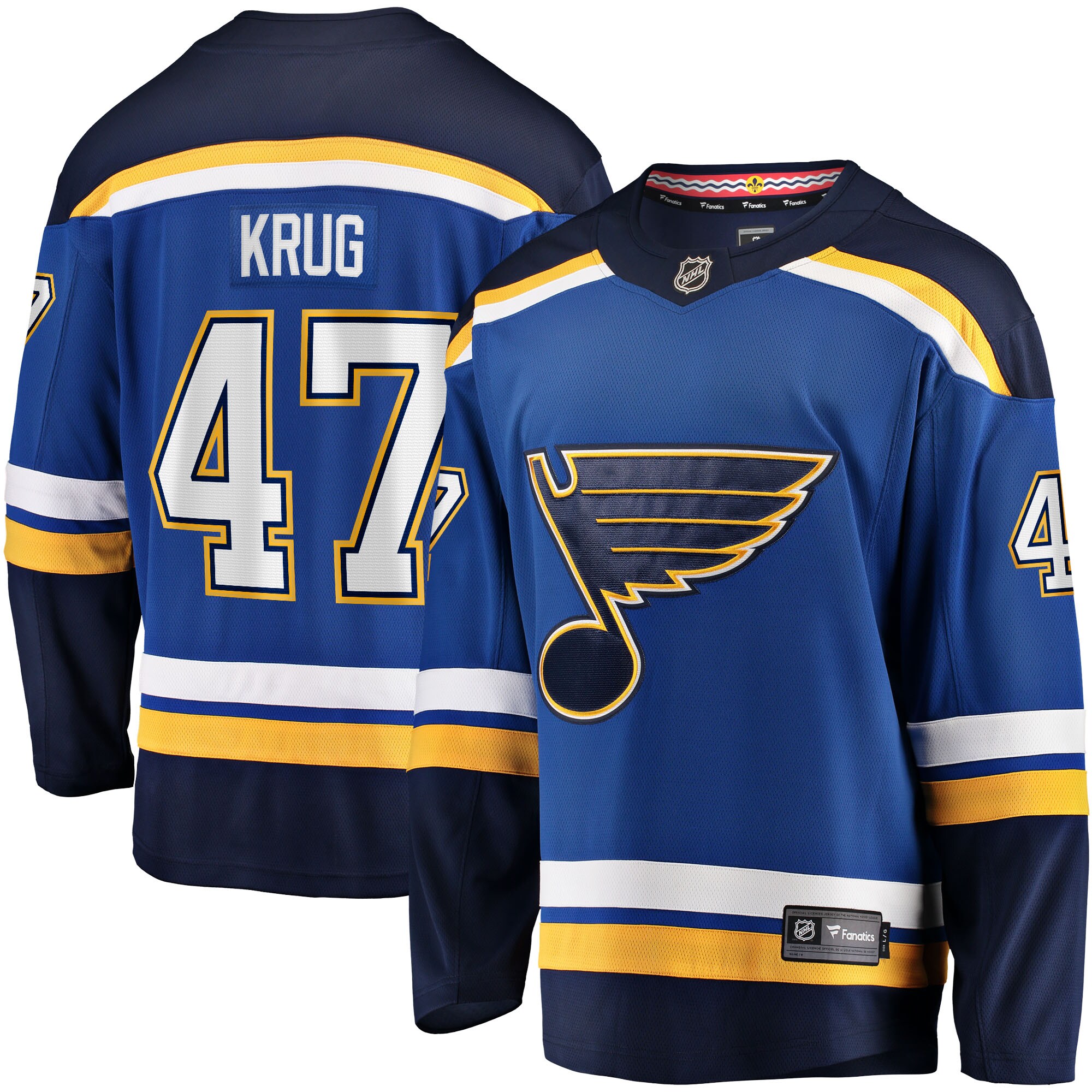 Torey Krug St. Louis Blues Fanatics Home Breakaway Jersey – Blue