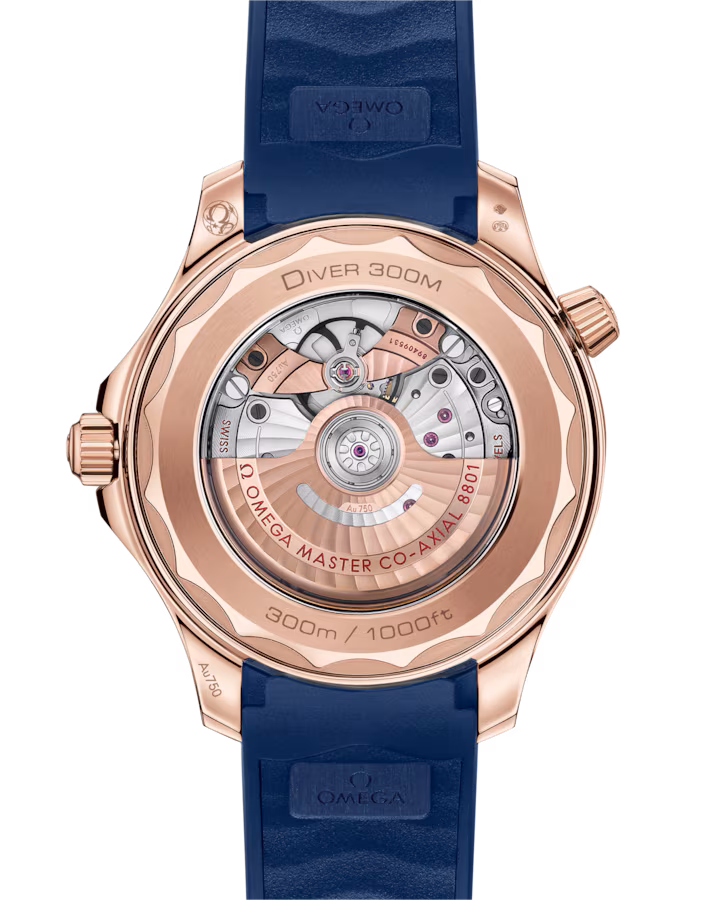 Omega Seamaster Diver 300M 42mm Blue Dial Sedna™ 18k Rose Gold Strap 210.62.42.20.03.001