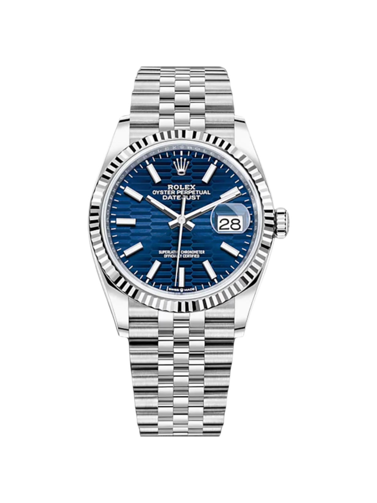 Rolex  Datejust 36mm 126234 Blue Fluted Motif Dial Jubilee Bracelet