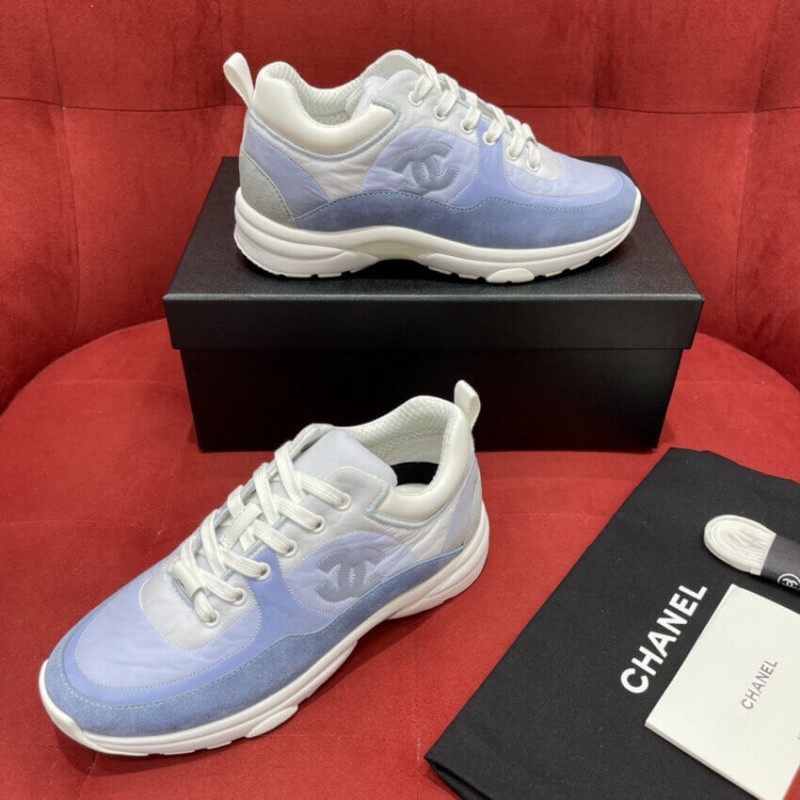 Chanel Wmns Suede Sneakers Sky Blue G37136