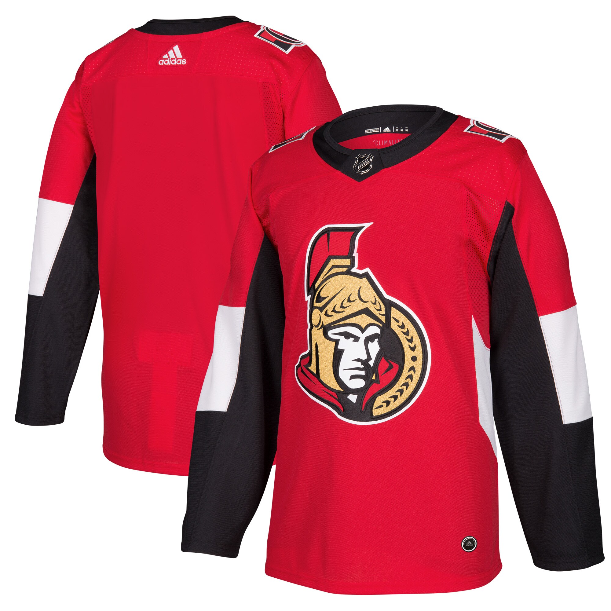 Ottawa Senators adidas Home Authentic Blank Jersey – Red