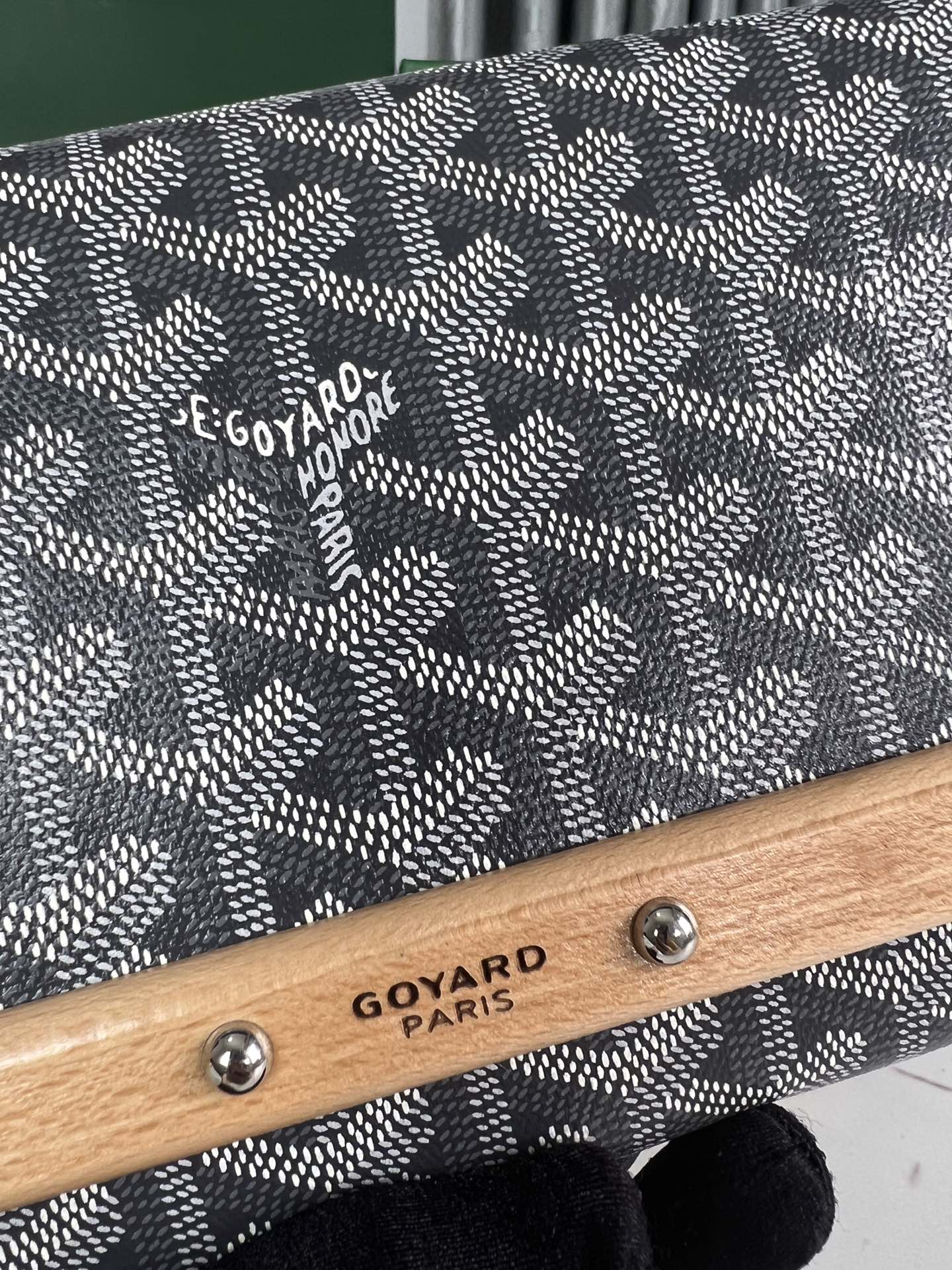 Goyard Monte-Carlo Pm Clutch 25 Cm Gray Goyardine Canvas
