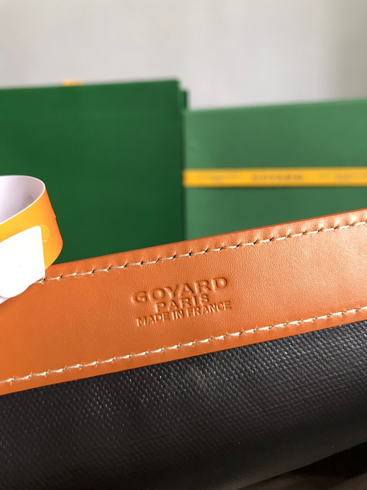 Goyard Bellechasse Biaude Pm Bag 36 Cm Black Goyardine Canvas And Tan Calfskin Trim