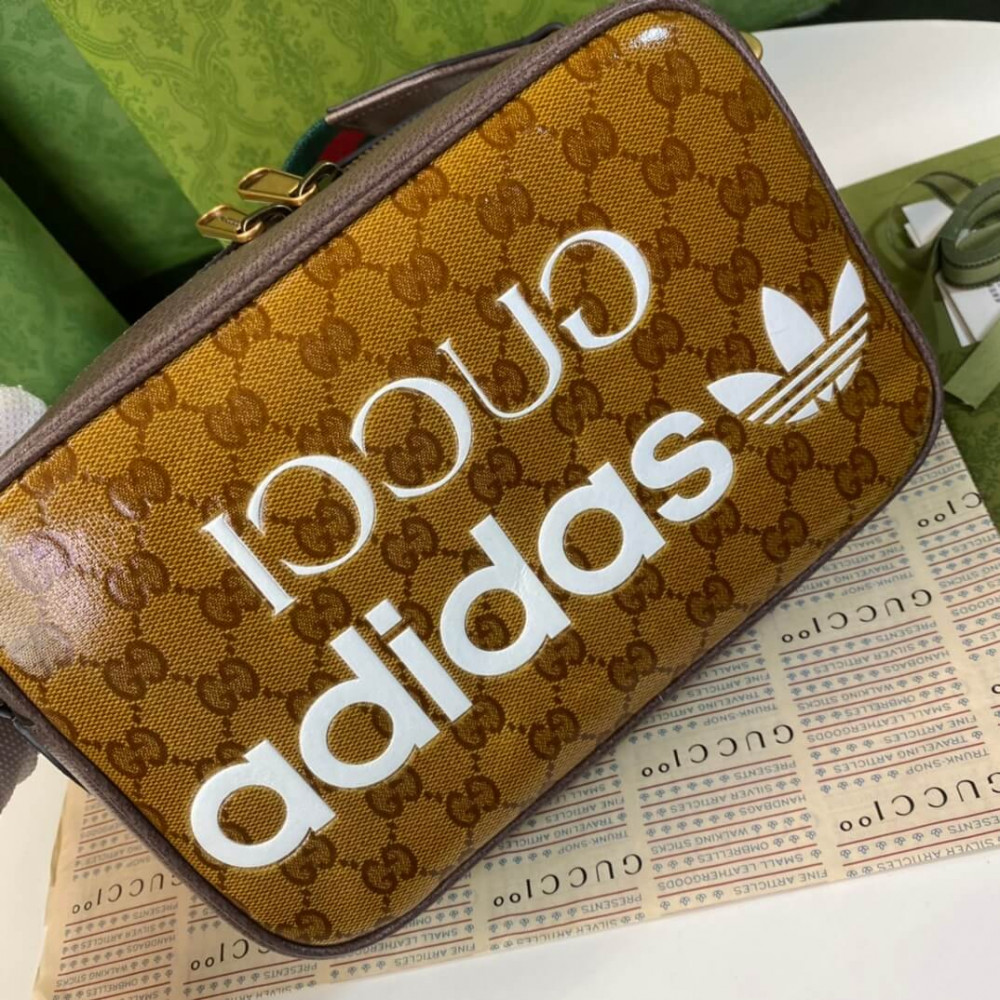 adidas x Gucci Small Shoulder Bag in GG Crystal Canvas