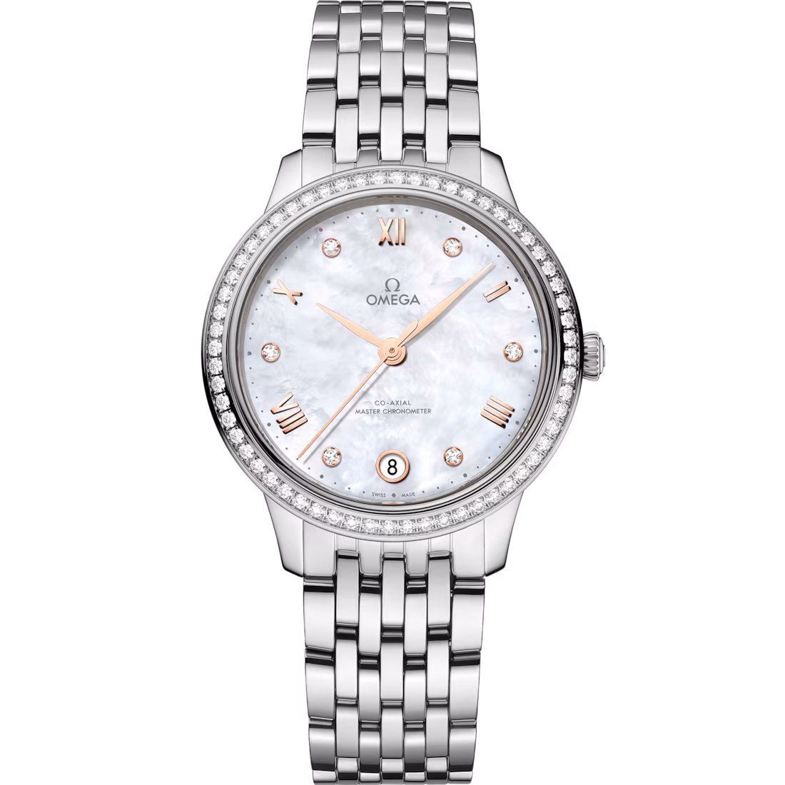 Omega De Ville Prestige, Stainless Steel and Diamond-set, 34mm 434.15.34.20.55.001