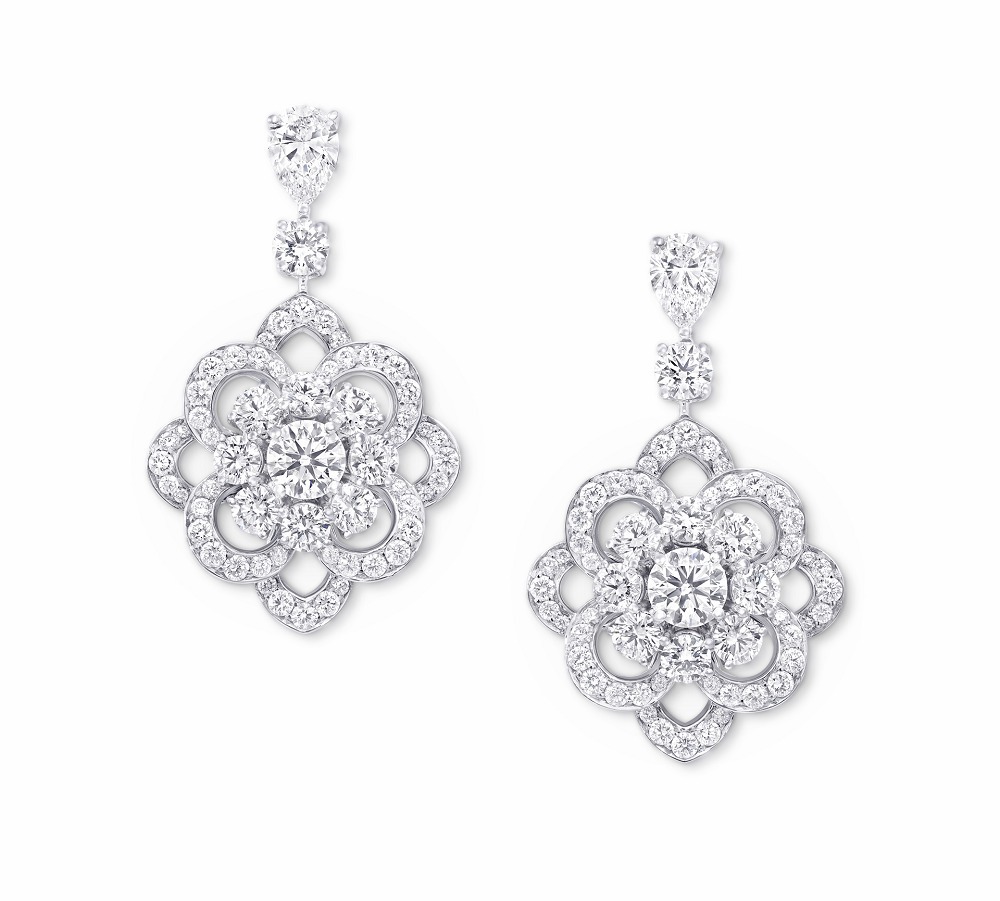 Rosette Flower Pattern Earrings