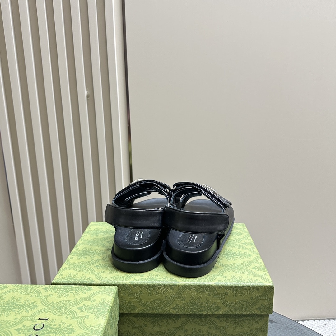 Gucci Double G Sandal Black 771578 Bko00 1000