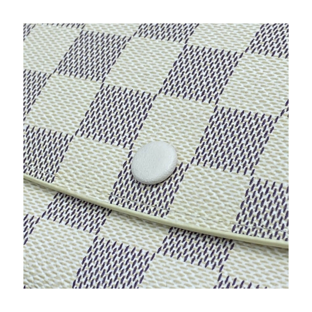 Louis Vuitton Damier Azur Emilie Wallet Beige