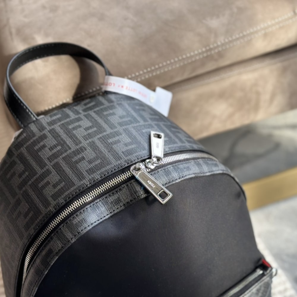 Fendi Diagonal Fendi Diagonal Backpack Nylon Black 35Cm 7Vz042A9Xtf17Bj