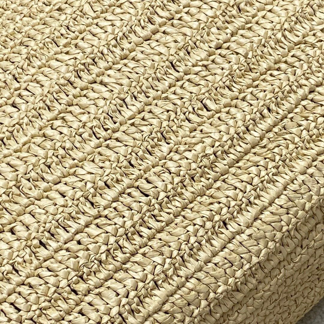 Saint Laurent Rive Gauche Supple Tote Bag In Raffia Crochet 38Cm